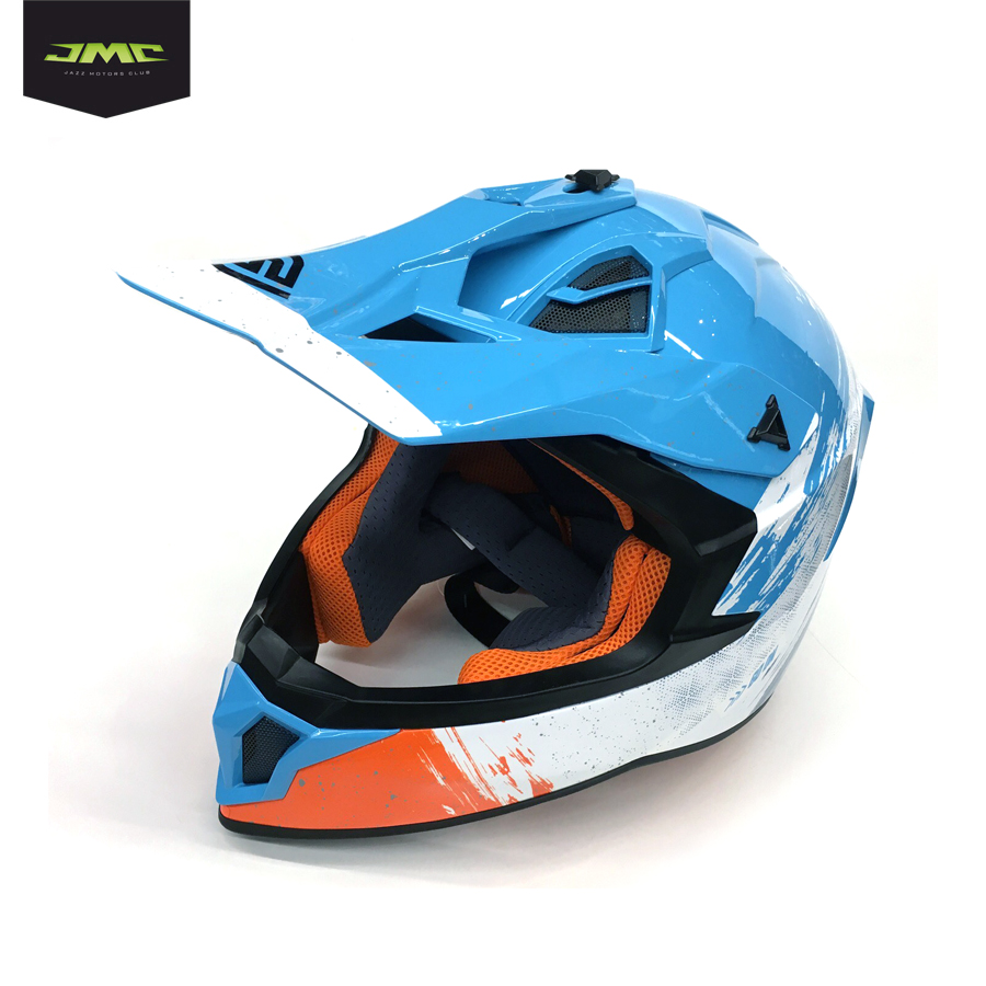 Шлем кроссовый Faseed FS-610 Fiber JMSZL (Glossy blue white) 