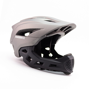 Шлем детский кроссовый full face KINGBIKE Grey Шлем детский кроссовый full face KINGBIKE Grey